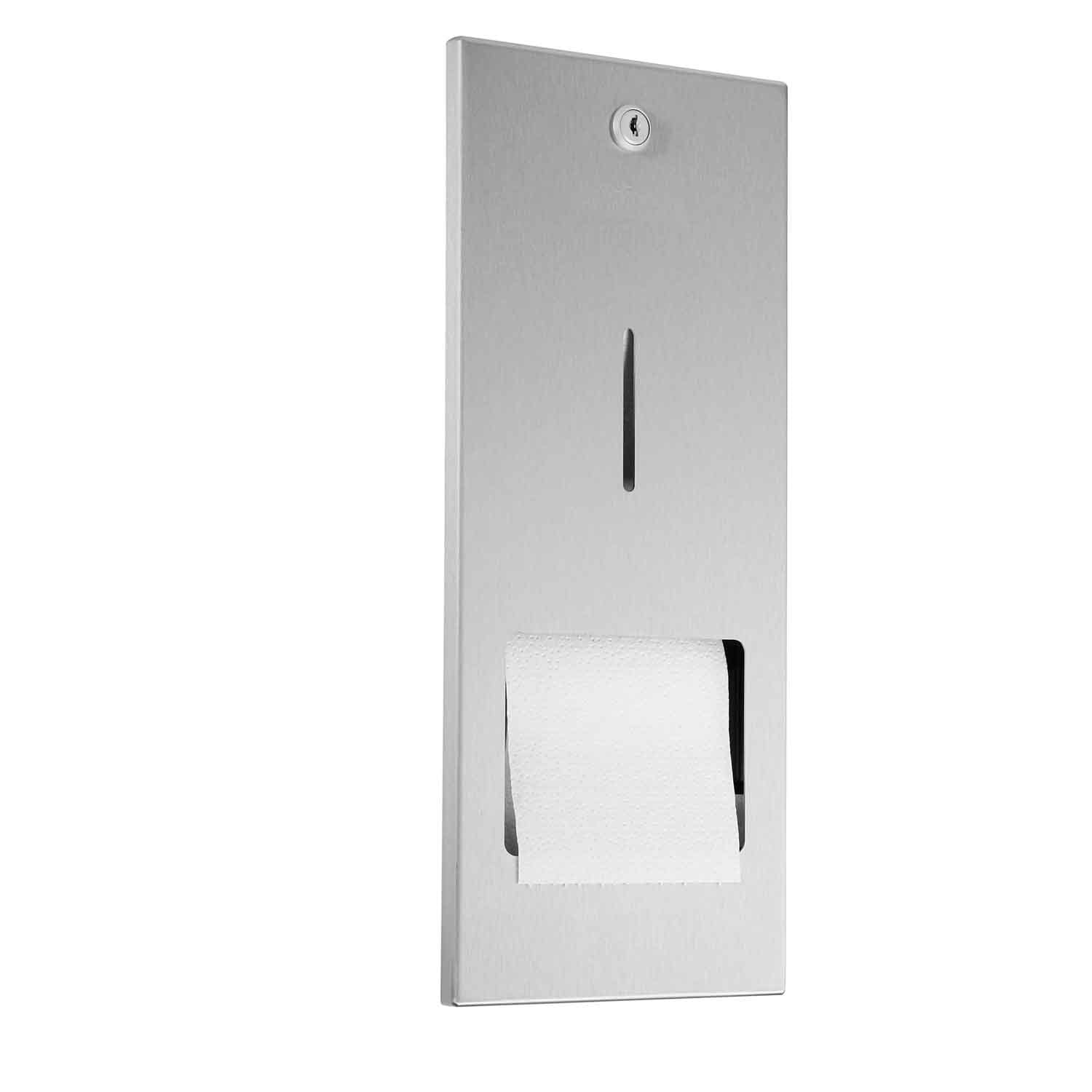 DOLPHIN PRESTIGE RECESSED TOILET PAPER DISPENSER