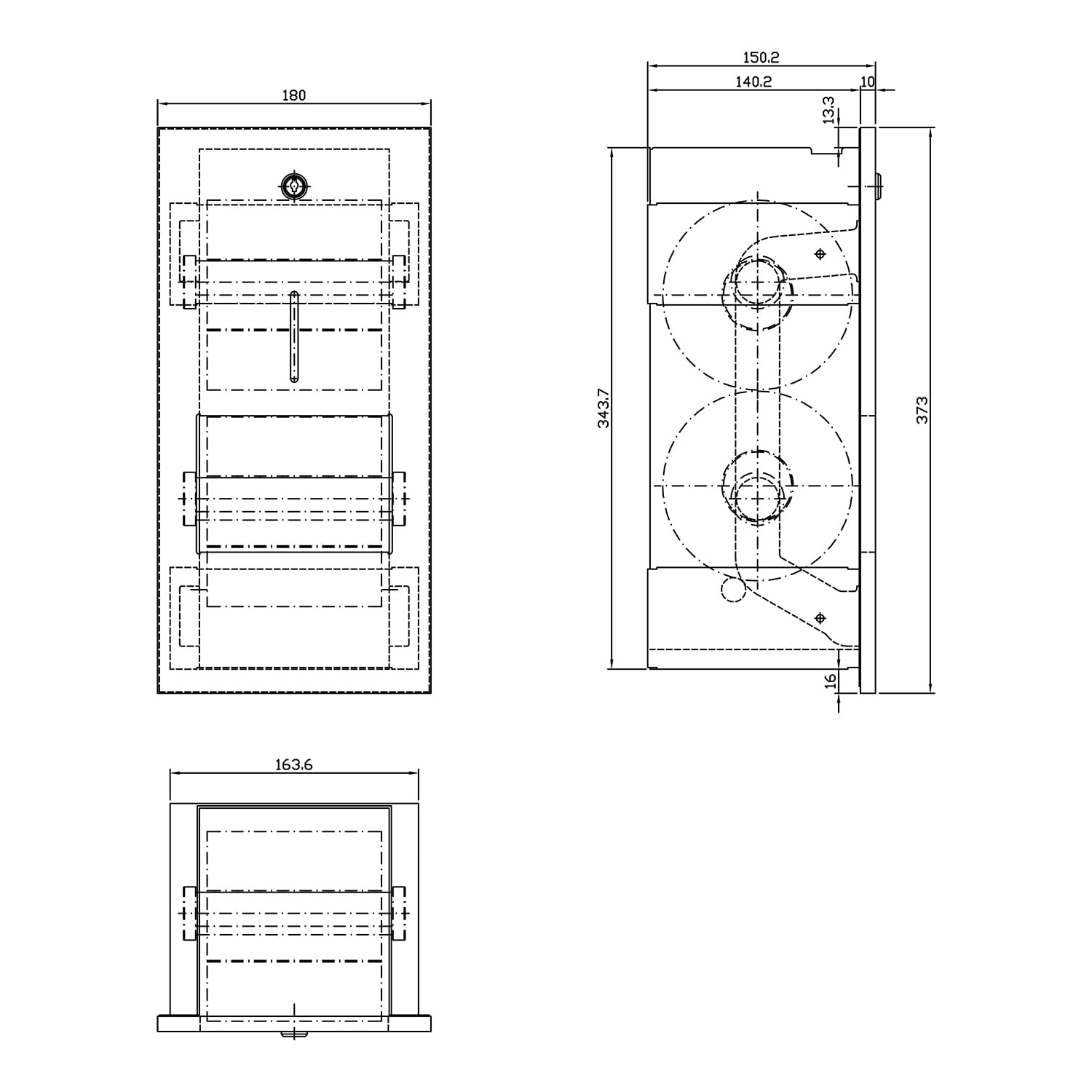 DOLPHIN PRESTIGE RECESSED TOILET PAPER DISPENSER - Image 2