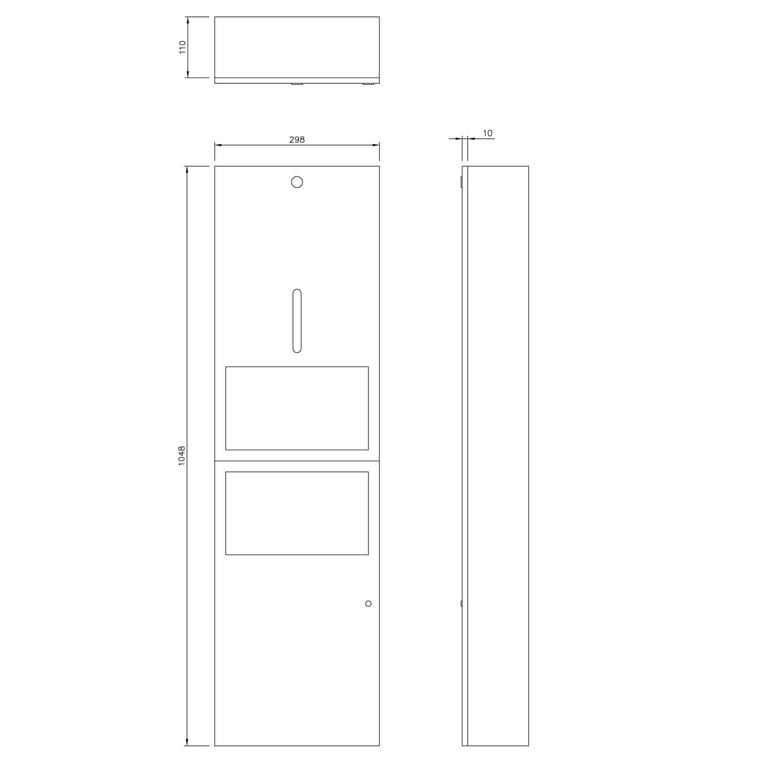 DOLPHIN PRESTIGE COMBINATION UNIT - PAPER TOWEL DISPENSER AND BIN - Image 2