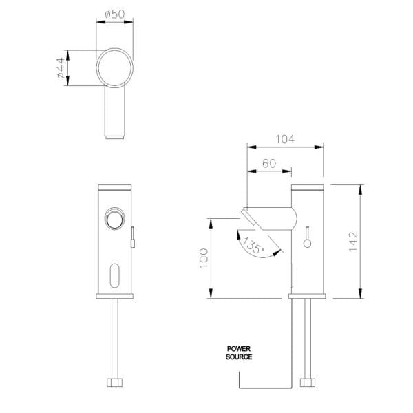 DOLPHIN INFRARED SENSOR TAP WITH TEMPERATURE ADJUSTMENT - Image 2