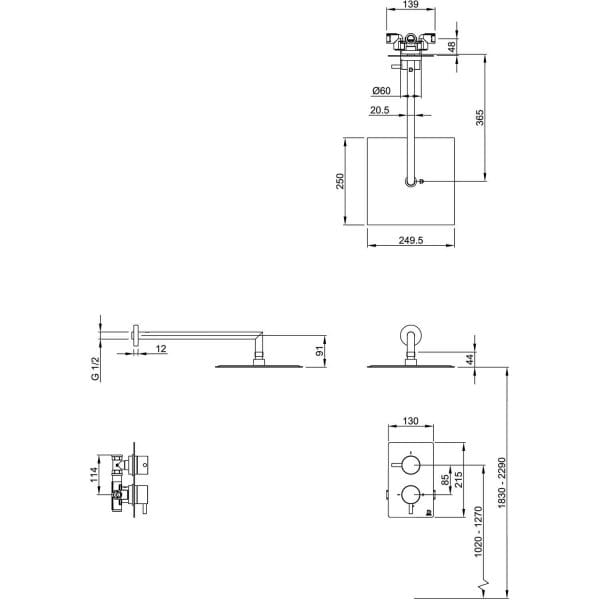 DOLPHIN SHOWER SET WITH WALL MOUNTED HEAD - Image 4