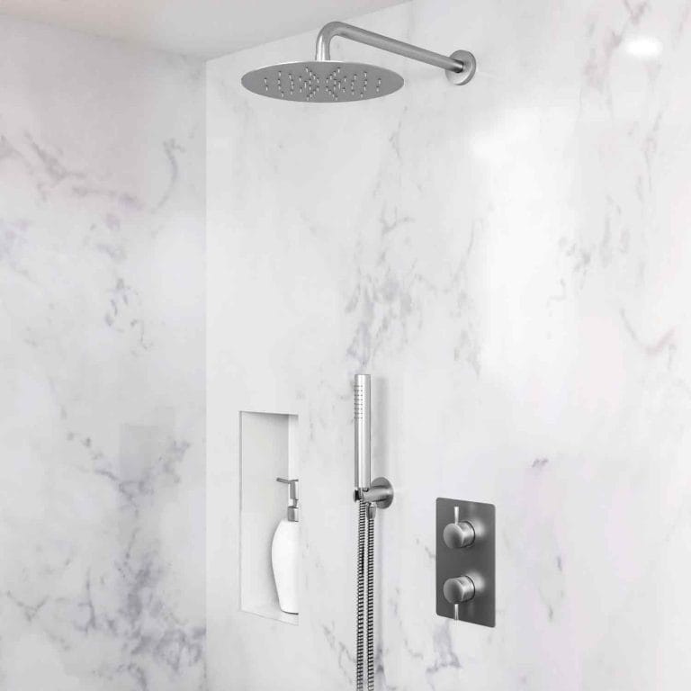 DOLPHIN SHOWER SET WITH WALL MOUNTED HEAD AND HANDHELD