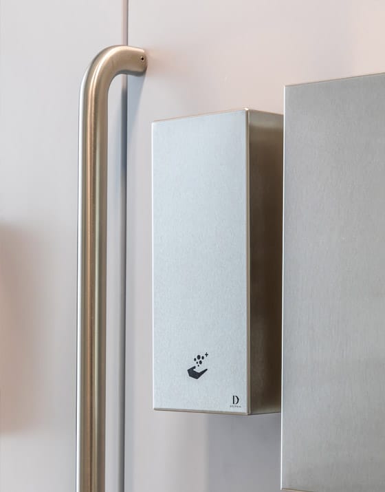 Dolphin accessible grab rail in gold finish
