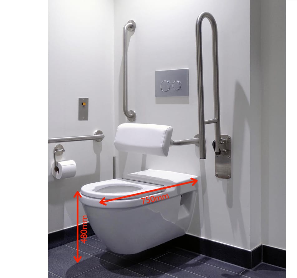 Accessible WC pan projection and height