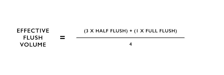 BREEAM flush volume formula