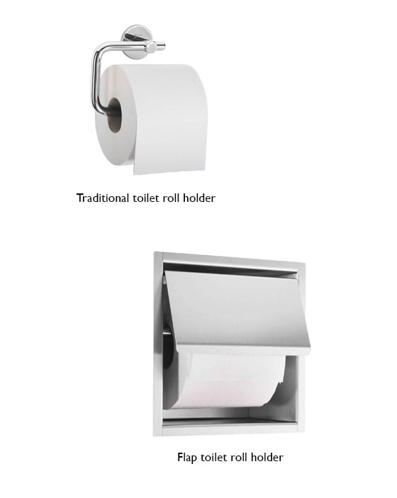 Commercial single toilet roll holder