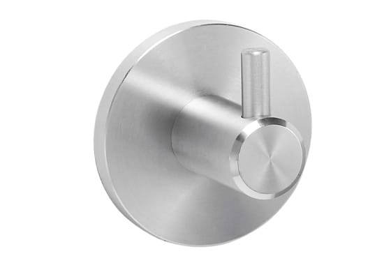 Single coat hook in chrome finish