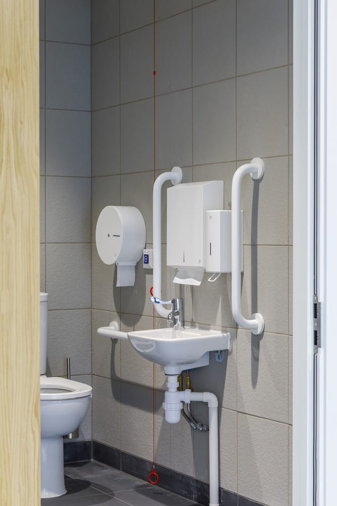 Special finishes and white coloured Doc M washroom fittings
