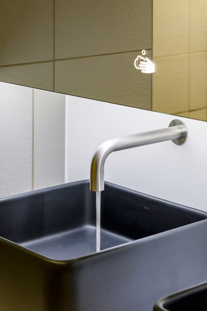 SMART enabled wall mounted sensor tap with flow rate of 3.5 litres/minute