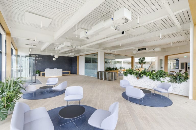Receiving, Waiting area at Lakeside House office building