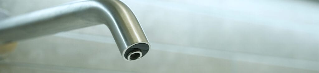 Touch free tap close-up
