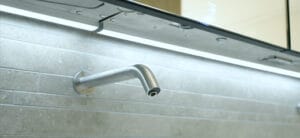 Alavo behind mirror system and InForm sensor tap for commercial washrooms