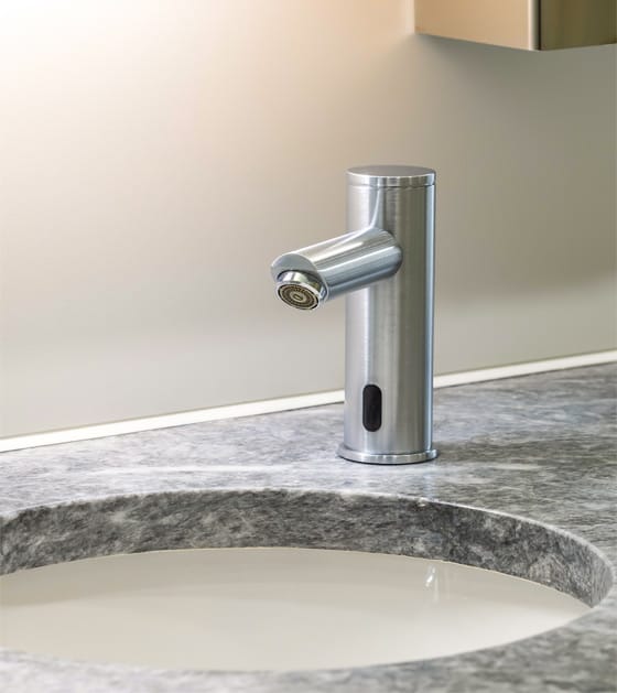Counter-mounted sensor tap