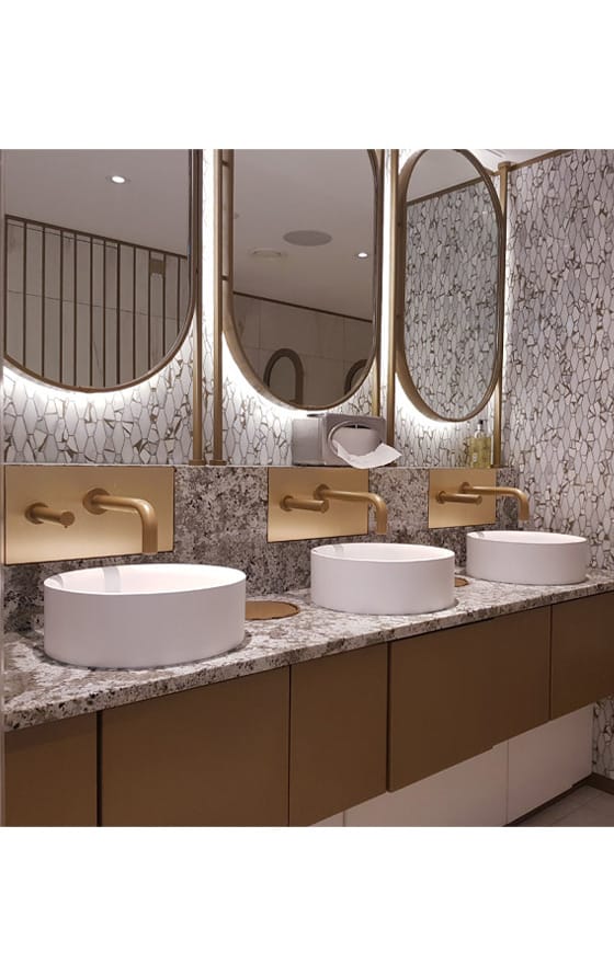 Polyester Powder Coated Inform SMART touch free soap dispenser and tap