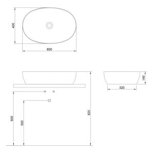 DOLPHIN OVAL COUNTERTOP BASIN | Dolphin UK+