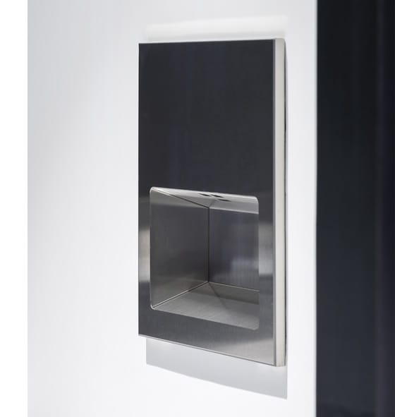 Recessed hand dryer