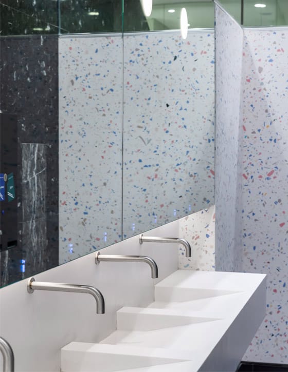 Commercial washroom incorporated with SMART technology