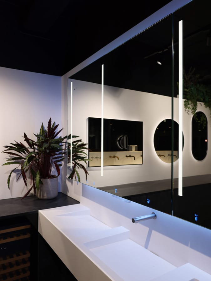 Alavo Behind Mirror System displayed at Design Hub