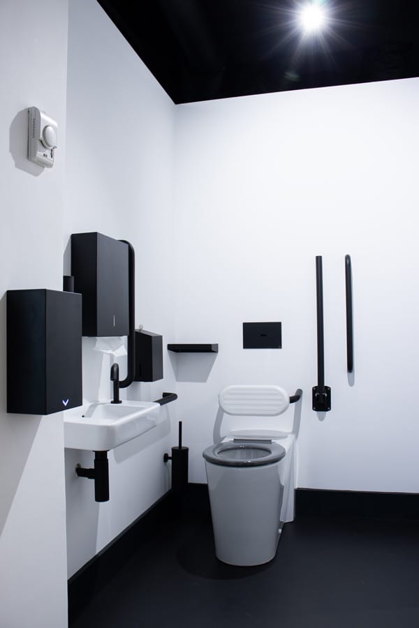 Doc M in black finished washroom accessories
