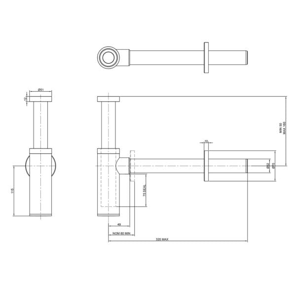 DOLPHIN STAINLESS STEEL WASTE TRAP - Image 2