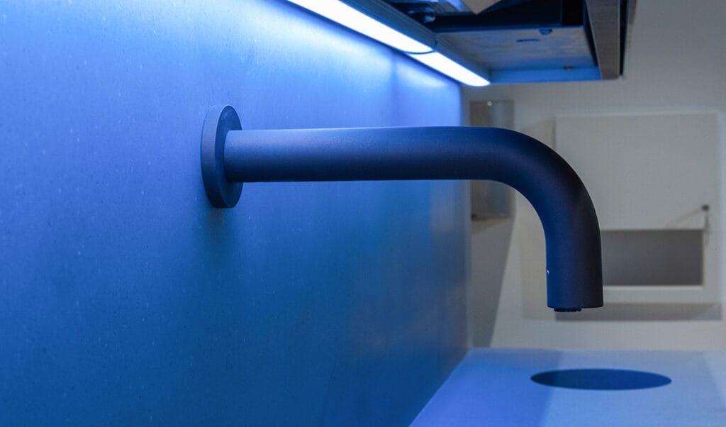PVD finished taps at Dolphin Solutions showroom