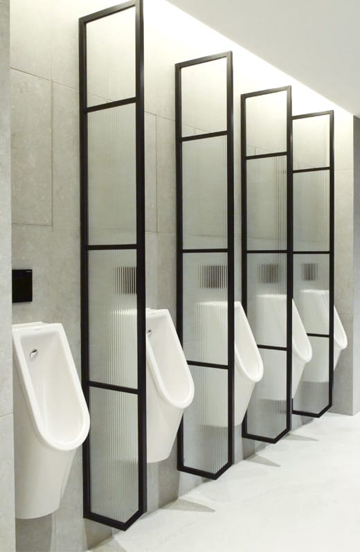 Line of commercial urinals requiring KIWA approval