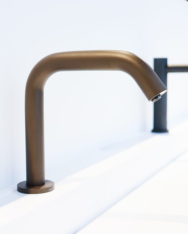 A ceramic coated sensor tap exhibited at the Dolphin Solutions showroom