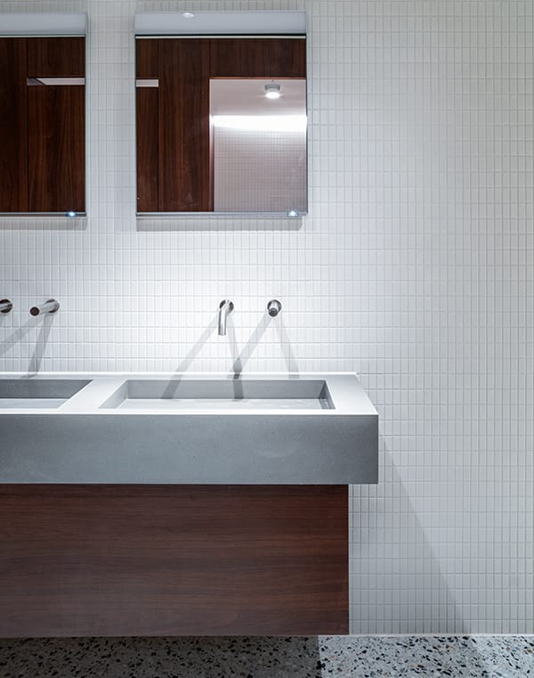 Stylish and functional washroom by Dolphin Solutions at the Space House
