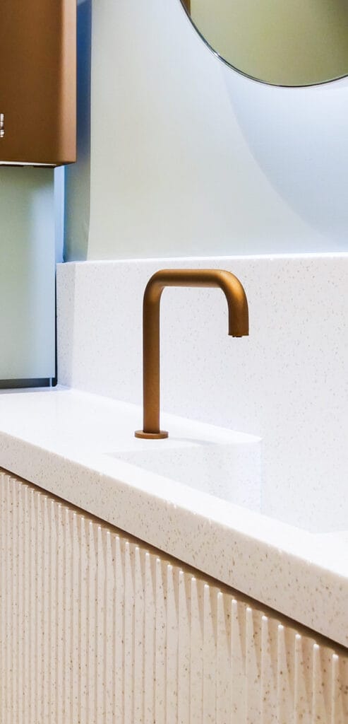 Special finished sensor tap by Dolphin Solutions at 8-10 Grosvenor Gardens