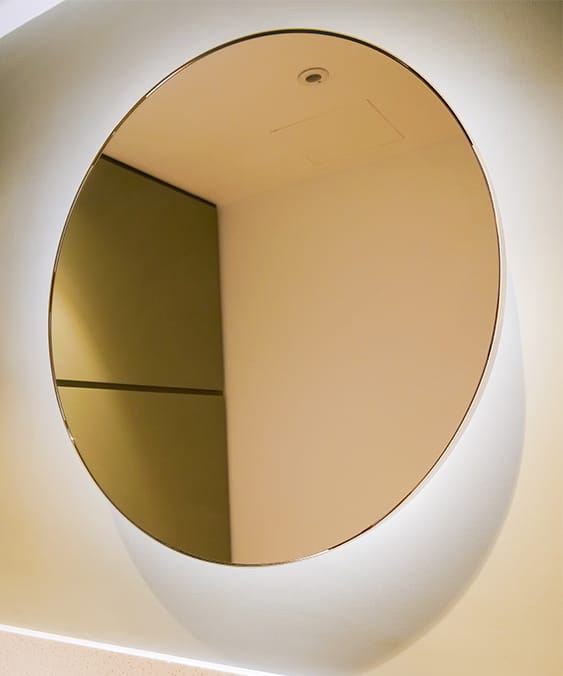 LED lit washroom mirror by Dolphin Solutions at 8-10 Grosvenor