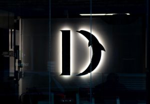 Dolphin logo at London Showroom