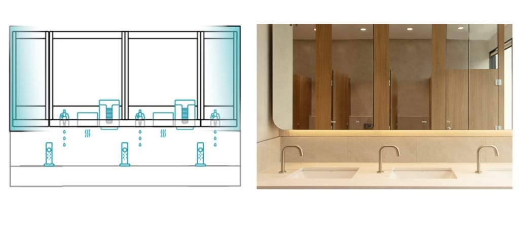Alavo with counter mounted taps