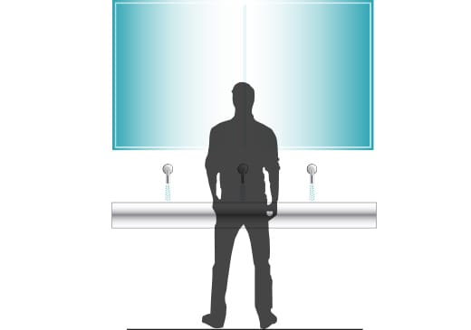 Two mirror Alavo with three (3) taps figure