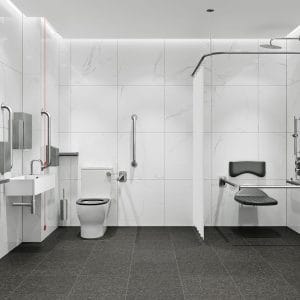 FLANGED COMBINED DOC M PACK- CLOSE COUPLED TOILET