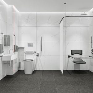 ROSELESS COMBINED SHOWER DOC M PACK - BACK TO WALL TOILET
