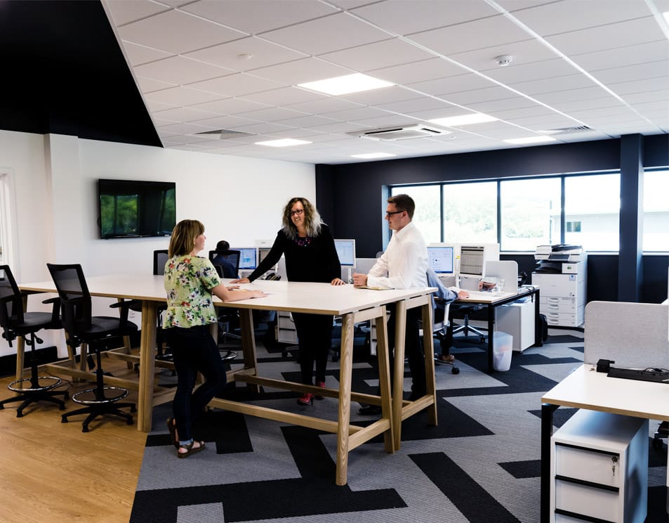 Dolphin Solutions' staff at HQ office in Bodiam