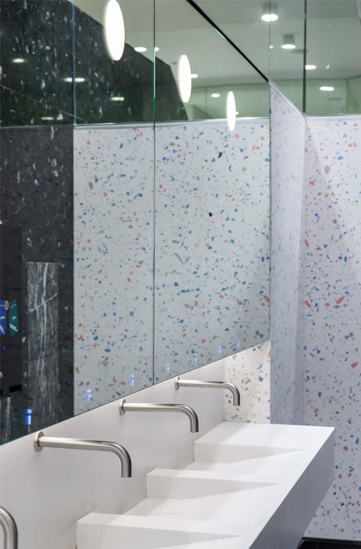 Custom WashWall design for commercial washrooms