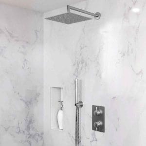 DOLPHIN SHOWER SET WITH WALL MOUNTED HEAD AND HANDHELD