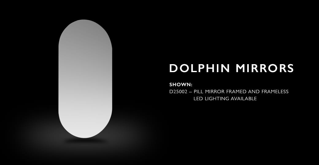 D25002 pill-shaped mirror product display